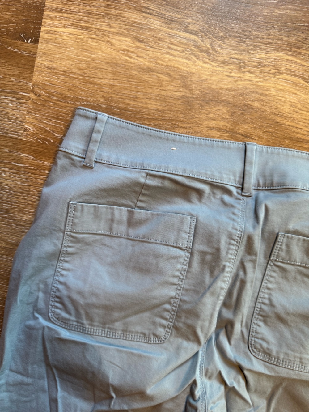 LOFT Dusty Blue Straight Crop Pant Sz 10 - Picture 5 of 13